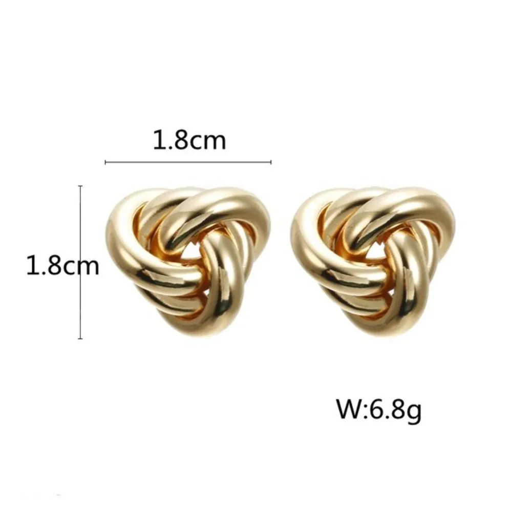 Earrings Women Triangle Geometric Bohemian Hoop Drop Cute Trendy Jewelry - Picture 2 of 2